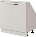 Mobile INNOVAHOME in Metallo Ripiano Regolabile Neve Bianco per Mansarda 80cm Costruzione Robusta da 18mm Scocca e Schienale Maniglie