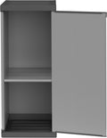 Armadietto Mongardi in resina di PVC e PP 1 Anta 1 Ripiano Facile da Montare Modular System Resistente Adatto ad ambienti Interni ed Esterni 34L 40P 85H cm e x x Grigio Nero