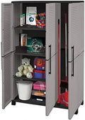 Mobile HOMCOM Mobiletto 2 Cassetti e 2 Ante Opaco Apertura a Pressione con 2 Cassetti e 2 Ante 79 x 36 x 74cm Nero per Casa e Ufficio