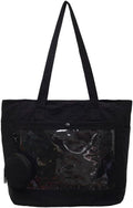 Borsa Tote in Tessuto con Cerniera Nylon alloggio telefono esterna verticale quadrata per scuola poliestere per lo shopping per ufficio